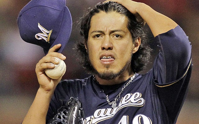 Yovani Gallardo leads a struggling pitching staff that hopes to turn its fortunes around. (AP)