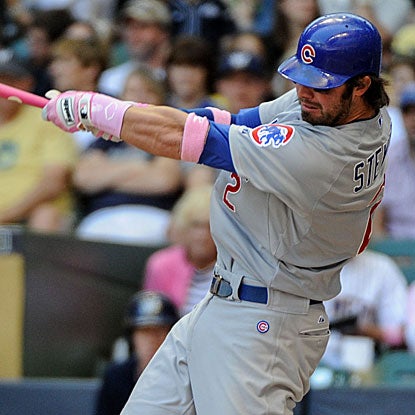 Ian Stewart homers and also scores the go-ahead run for the Cubs in their victory over the Brewers.  (US Presswire)