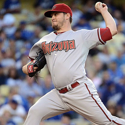 Wade Miley allows eight hits and one earned run in 6 2/3 innings of work to earn the win for the Diamondbacks.  (Getty Images)