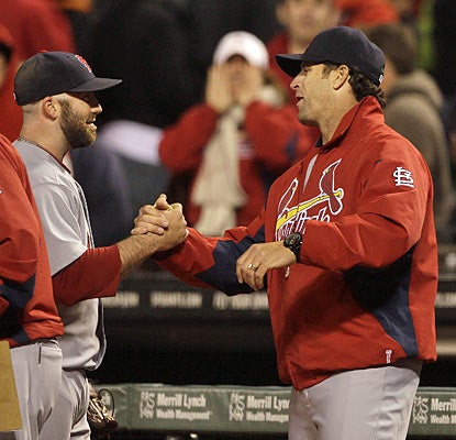 Jason Motte closes out San Francisco, which pleases Cards skipper Mike Matheny --  a former Giant. (AP)