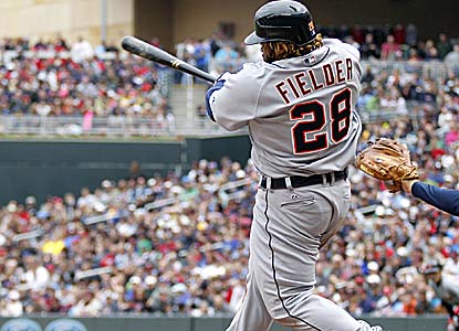 Prince Fielder records his first four-hit game (4 for 4) since joining the Tigers in the offseason. (AP)