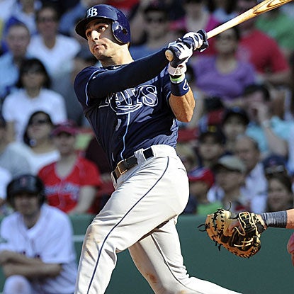 The Rays rally past the Red Sox on Sean Rodriguez's two-run homer in the ninth inning.  (US Presswire)