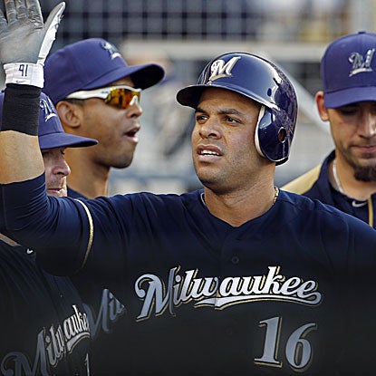 Aramis Ramirez returns to the lineup after missing two games to homer and single in the go-ahead run in the Brewers' win.  (AP)