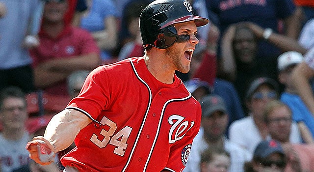 Bryce Harper has the most home runs by a teenager since Adrian Beltre in 1998. (Getty Images)