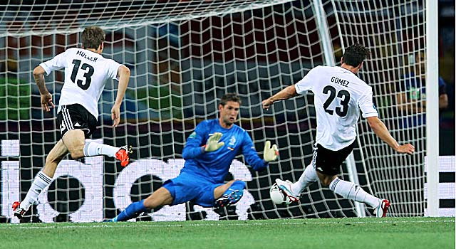 Gomez's goals carry Germany in one of the tourney's most anticipated showdowns. (Getty Images)