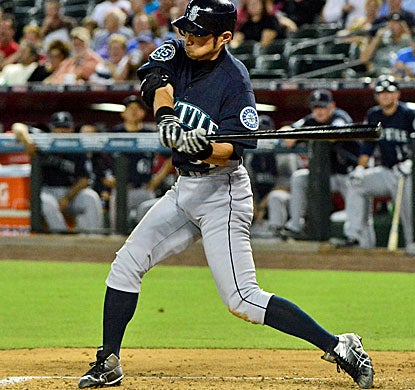 Ichiro's 2,500th hit comes in his 1,817th game -- the fourth quickest to reach that milestone in MLB history.  (US Presswire)