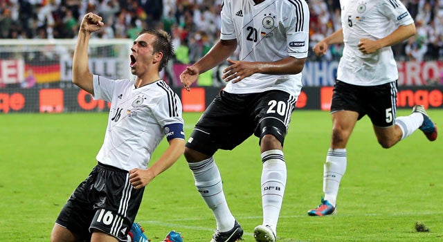 Philipp Lahm and Germany will make their record seventh appearance in the semis. (Getty Images)