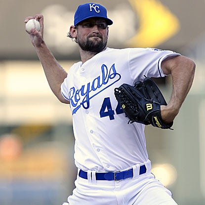 The Royals' Luke Hochevar strikes out eight and walks one in his win against the Rays and second career shutout.  (Getty Images)