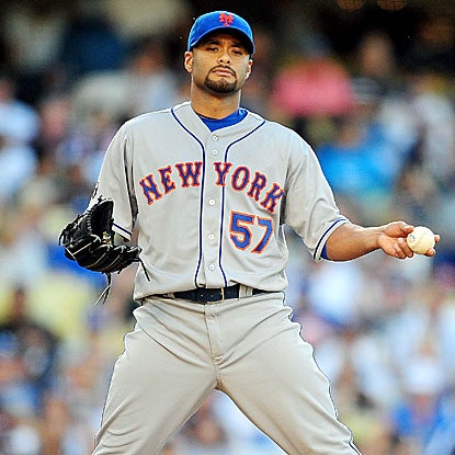Johan Santana allows three hits and no runs in eight innings as the Mets shut out the Dodgers for the second consecutive game.  (US Presswire)