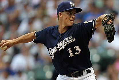 After earning a no-decision, Zack Greinke remains unbeaten in 22 home starts since joining the Brewers.  (Getty Images)