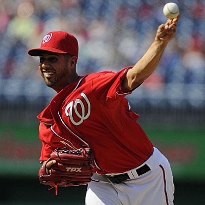 The Nationals' Gio Gonzalez pitches six innings of three-hit ball to beat the Rockies and earn his fourth consecutive victory.  (AP)
