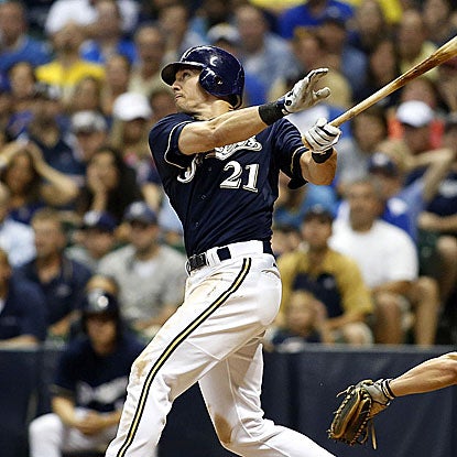 Cody Ransom's grand slam in the eighth inning, the first of his career, puts the Brewers past the Pirates.  (Getty Images)