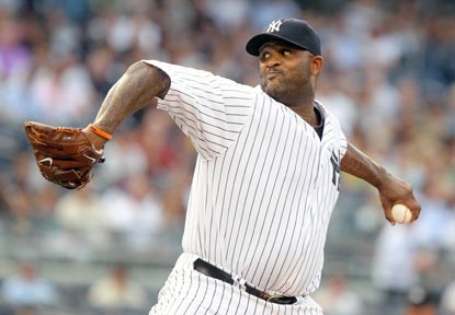 In his first outing in 24 days, CC Sabathia doesn't miss a beat. He throws 66 of 87 pitches for strikes.  (US Presswire)