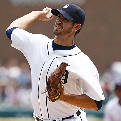 The Tigers' Rick Porcello pitches into the ninth inning, holding the White Sox to one run on five hits to earn the victory.  (US Presswire)