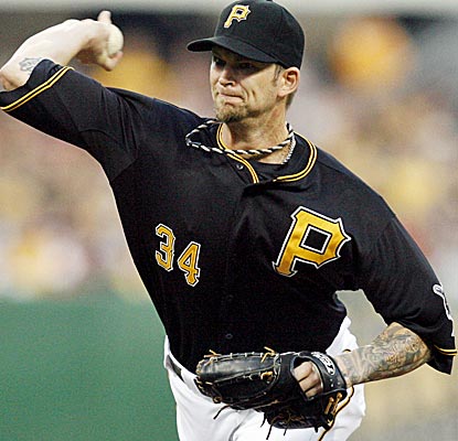 Pirates starter A.J. Burnett tallies his fourth consecutive win in front of a sellout crowd in Pittsburgh.  (US Presswire)