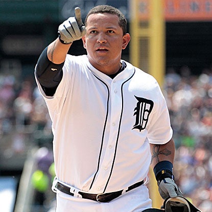 Miguel Cabrera hits his 300th HR to become the second Venezuelan player to do so after Andres Galarraga.  (Getty Images)
