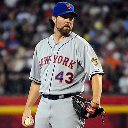 The Mets' R.A. Dickey rebounds from his first loss in three months to earn his National League-leading 14th win. (US Presswire)