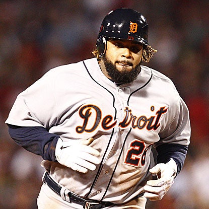Prince Fielder (pictured) and Miguel Cabrera each homer as part of the Tigers' five-run fifth inning. (US Presswire)