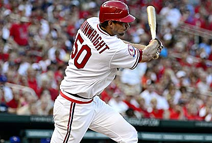 Adam Wainwright, who K's seven during his complete game, goes 2 for 3 with an RBI at the plate. (US Presswire)