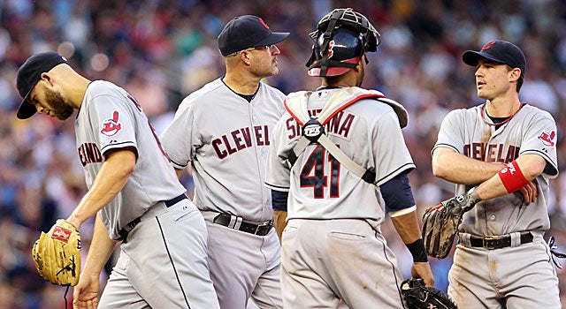 The Indians starting pitchers go 0-7 with an 11.69 ERA during the team's 0-9 road trip. (US Presswire)