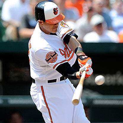 Manny Machado became only the fourth Oriole to get an extra-base hit in each of his first four games. (Getty Images)