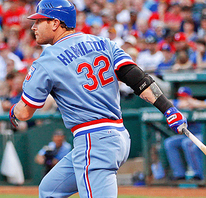 Josh Hamilton has three HRs and 15 RBI over the Rangers' last 11 games, helping Texas to an 8-3 mark in that span.  (US Presswire)