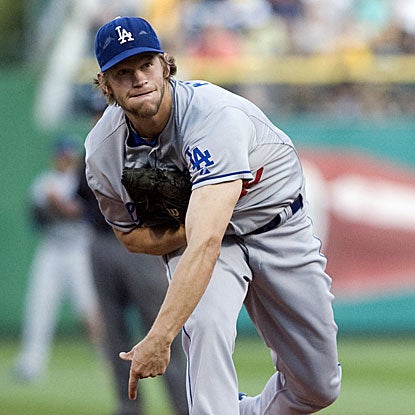 The Dodgers' Clayton Kershaw allows three runs on six hits in eight innings of work to win his fourth consecutive start. (US Presswire)