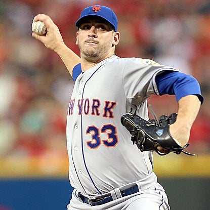 The Mets' Matt Harvey allows one run in 7 2/3 innings to defeat the Reds and rebound from dropping three straight starts. (Getty Images)