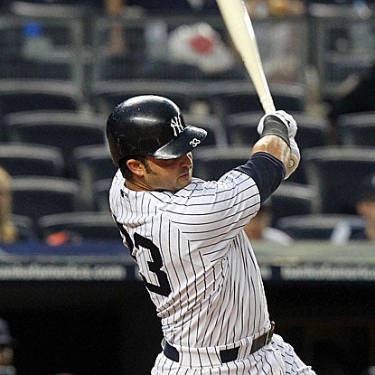 Nick Swisher connects for two of the Yankees' five home runs in their win against the Red Sox. (US Presswire)