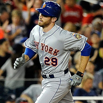 Ike Davis' two-run homer in the seventh inning breaks a scoreless game and carries the Mets past the Nationals. (Getty Images)