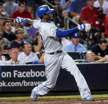 Hanley Ramirez belts the first of three straight home runs for the Dodgers and drives in four runs for the night.  (AP)