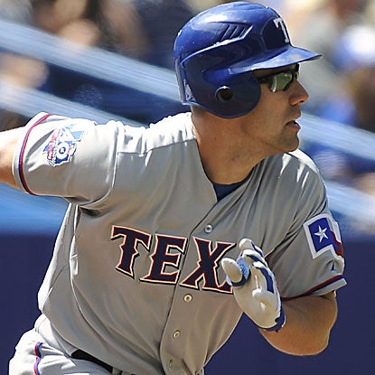David Murphy homers and doubles twice in the Rangers' rout of the Blue Jays. (AP)