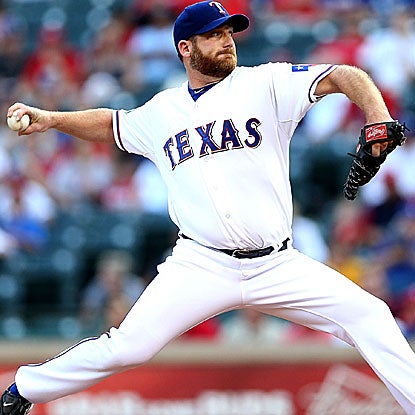 Ryan Dempster goes eight strong innings, retiring his final 11 batters, to throw his best game since joining the Rangers. (Getty Images)