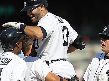 Alex Avila is as popular as ever after his RBI single with two outs in the 11th caps the sweep for the Tigers. (Getty Images)