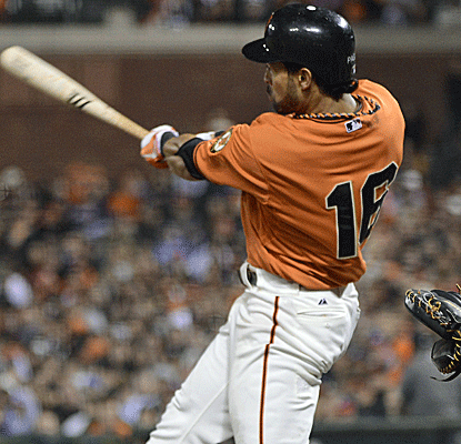 Angel Pagan tallies four hits, including a triple to knock in the game-winning run against the Braves.  (Getty Images)