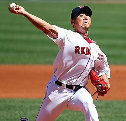Returning from a neck strain that had him sidelined since early July, Dice-K notches his first win of the season. (Getty Images)