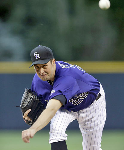 Jeff Francis throws five shutout innings and punches out six batters as the Rockies silence the Dodgers' bats. (AP)