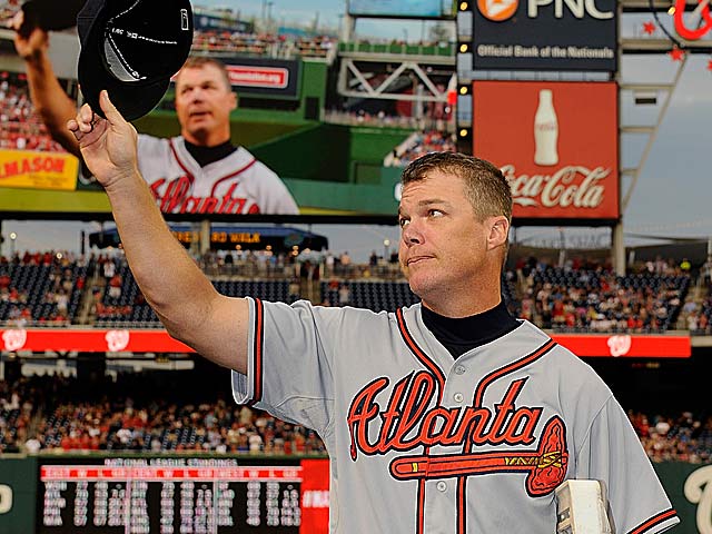 Retiring Chipper Jones has received nothing but love during his final go-around. (Getty Images)