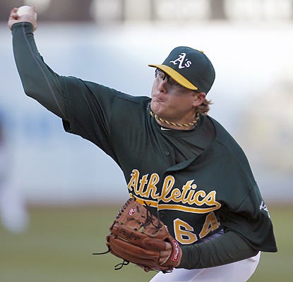 A.J. Griffin returns from the DL and dismantles the Red Sox, yielding just one run and three hits in seven innings. (AP)