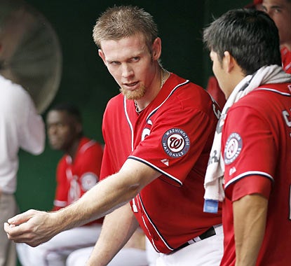 Stephen Strasburg's (nine Ks, no runs allowed) arm is holding up just fine after surpassing 156 innings on the season. (AP)