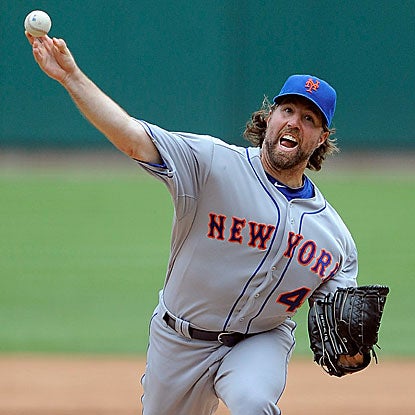 R.A. Dickey defeats the Cardinals to become the first Met since Frank Viola and Dwight Gooden in 1990 to win 18 games. (Getty Images)