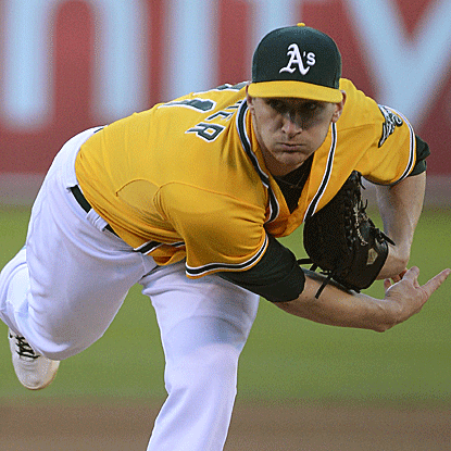 Jarrod Parker allows two runs on seven hits in seven innings as the A's defeat the Orioles for the second straight game. (Getty Images)