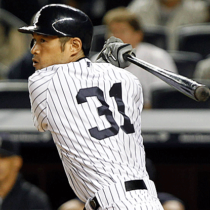 Ichiro Suzuki's RBI single in the eighth, his seventh hit on the day, gets the Yanks past the Jays for a doubleheader sweep. (US Presswire)
