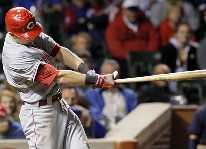 Drew Stubbs comes through in the 11th inning with a tiebreaking single to sink the Cubs. (AP)