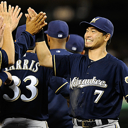 With their win over the Nats, the Brewers move to 1 ½ games of the Cardinals for the NL's final wild card spot. (Getty Images)