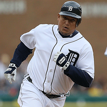 The Tigers' Miguel Cabrera hits his 42nd homer, putting him in Triple Crown position. (Getty Images)
