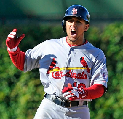 Jon Jay doubles in the winning run in the 10th to help the Cardinals rebound from an extra-inning loss on Friday.  (AP)