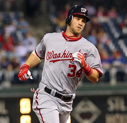 Bryce Harper hits his 20th homer of the season to help the Nats move closer to their first division title since moving to D.C. (Getty Images)