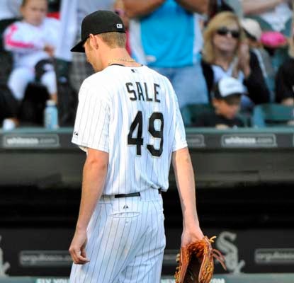 Chris Sale can't come through for the White Sox, giving up five runs in 3 1/3 innings.  (US Presswire)