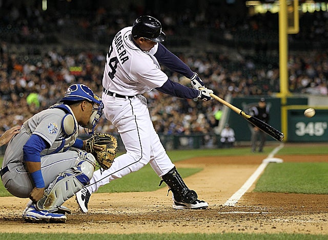 Cabrera is batting .325 with 43 home runs, and his current 136 RBI lead the league by nine. (Getty Images)